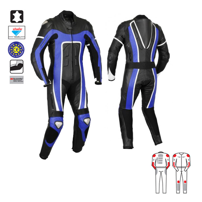 1 Pc Motorbike Suits Black/Blue