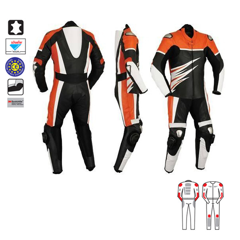 1 Pc Motorbike Suits Black&Orange